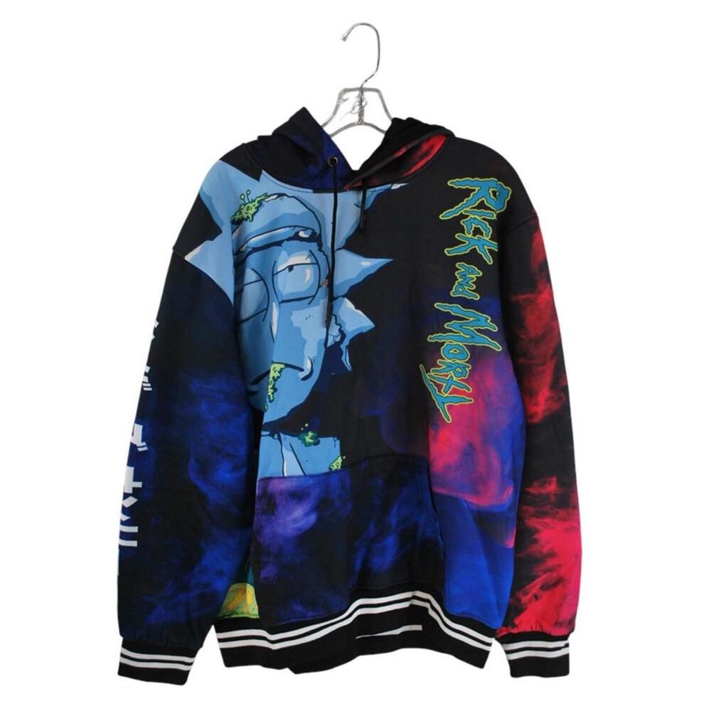 Rick and Morty Members Only Adult Swim Men’s Hoodie XL Graphic Print NWT
